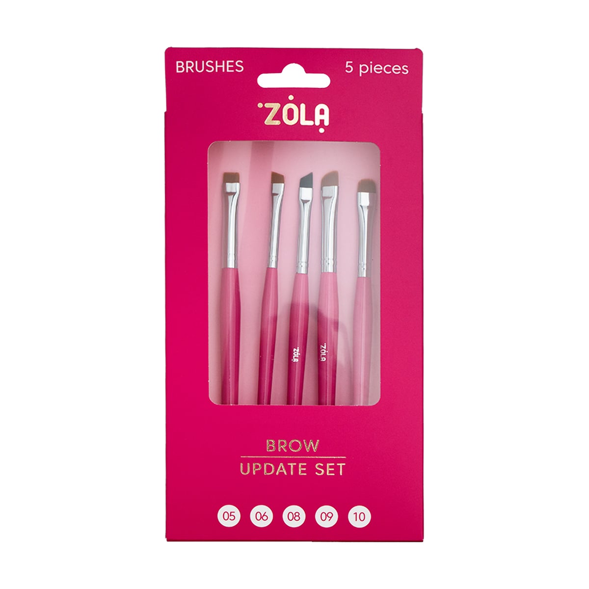 Набір пензликів для брів Zola Brow Update Set, 5 шт